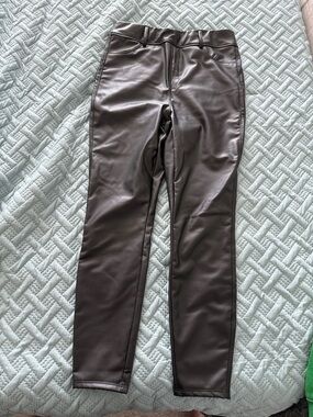 HALARA Black Faux Leather Leggings